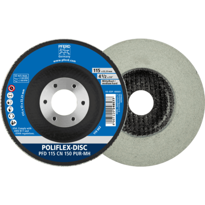 PFERD TOOLS POLIFLEX Nástroje PFD 115-22 CN 150 PUR-MH