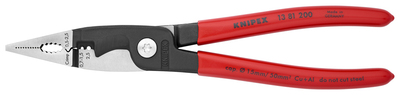 KNIPEX 13 81 200 SB Kliešte pre elektroinštalácie poplastované čierne atramentované 200 mm