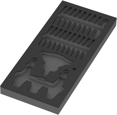 WERA 9852 Kraftform Kompakt s funkciou ráčny v penovej vložke, set 1, bez náradia, 172 x 30 x 392 mm