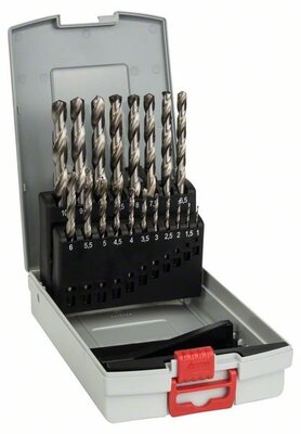 BOSCH 19-dielna súprava vrtákov do kovu HSS-G ProBox, DIN 338, 135°, 1 – 10 mm - 2608587013