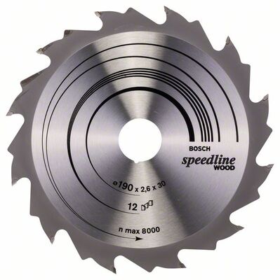 BOSCH 2608640800 - Pílový kotúc Speedline Wood 190 x 30 x 2,6 mm, 12