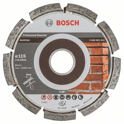 BOSCH Spárovací kotouce Expert for Mortar 115 x 6 x 7 x 22,23 mm