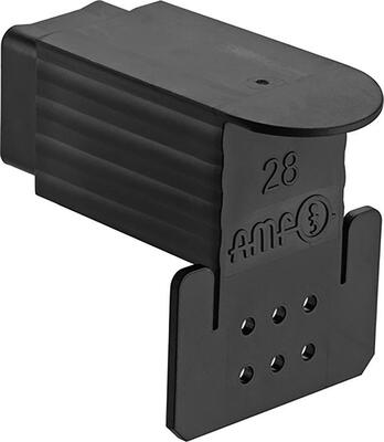 Kryt bočný T-drážky 6486AS 22mm čierna AMF
