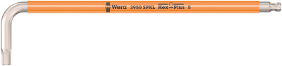 WERA 3950 SPKL Multicolour úhlový kľúč, metrický, nerezová oceľ, 5 x 154 mm