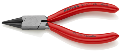 KNIPEX 37 41 125 Kliešte s rovným nosom pre presnú mechaniku poplastované čierne atramentované 125 m