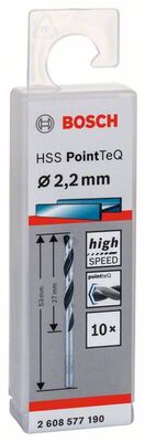 BOSCH Csigafúró HSS PointTeQ 2,2 mm