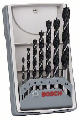 BOSCH 7-dielna súprava vrtákov do dreva 3,4,5,6,7,8,10