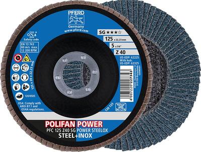 PFERD Kotúč lamelový 125 Z40 Z oceľ inox PFC SG Pferd