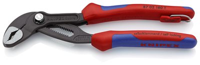 KNIPEX 87 02 180 T BK Cobra® Hightech kliešte na vodné čerpadlá s multi-komponentnými úchopmi, s int