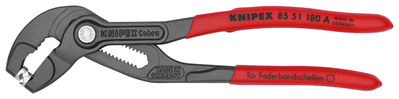 KNIPEX 85 51 180 A SB Kliešte na hadicové spony s protišmykovým plastovým povrchom šedá atramentizov