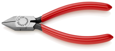 KNIPEX 76 81 125 Bočné cvikacie kliešte pre elektromechanikov poplastované čierne atramentované 125 