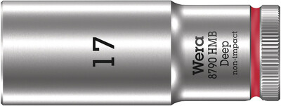 WERA 8790 HMB Deep Nástrojná hlavica, upínacia časť 3/8", 17 x 64 mm