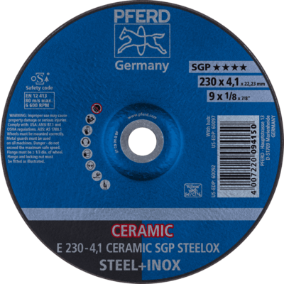 PFERD TOOLS Brúsky E 230-4,1 CERAMIC SGP STEELOX