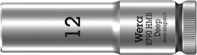 WERA 8790 HMB Deep Nástrojná hlavica, upínacia časť 3/8", 12 x 64 mm