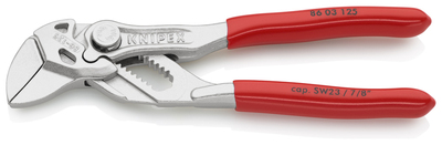 KNIPEX 86 03 125 SB Mini kliešťové kľúče Kliešte a kľúč v jednom náradí poplastované pochrómované 12