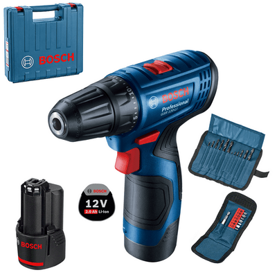BOSCH GSR 120-LI - 0 601 9G8 002 - Akumulátorový vŕtací skrutkovač + 23-dielna súprava vrtákov a skrutkova