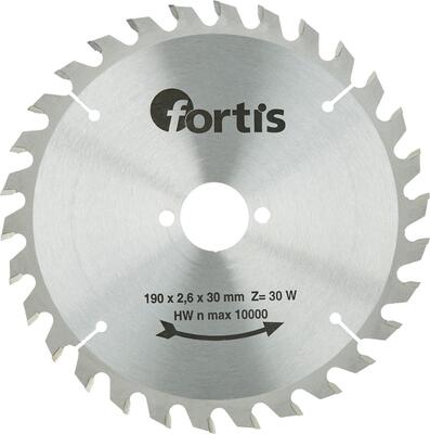 FORTIS Kotúč pilový 190 x 2,6 x 30mm Z30 W TK Fortis