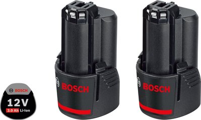 BOSCH 2× GBA 12V 3.0Ah Professional - 1600A00X7D - Sada dvoch akumulátorov