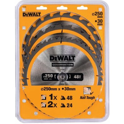 DeWALT SADA PILOVYCH KOTUCOV 250x30mm DT1963