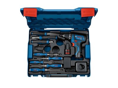 BOSCH GSR 12V-15 Professional a ručné náradie - 060186810R - Kombinovaná súprava