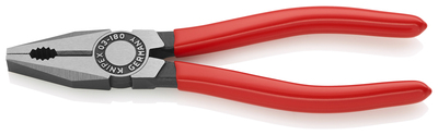 KNIPEX 03 01 180 Kombinované kliešte poplastované čierne atramentované 180 mm