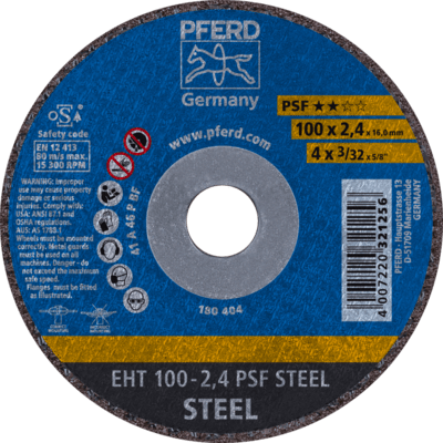 PFERD TOOLS Rezné kotúče EHT 100-2,4 PSF OCEĽ/16,0