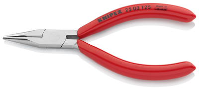 KNIPEX 25 03 125 Polguľaté bočné cvikacie kliešte (Kliešte pre rádiotechnikov) poplastované pochrómo