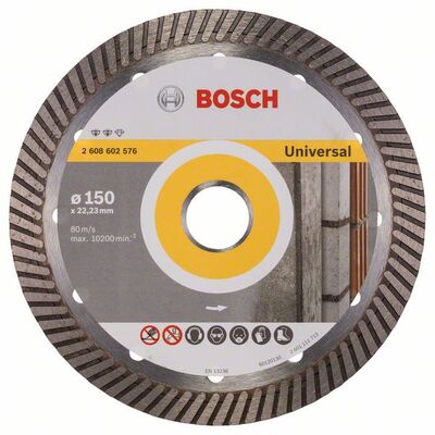 BOSCH Diamantový rezací kotouc Expert for Universal Turbo 150 x 22,23 x 2,2 x 12 mm