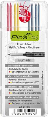 PICA Sada náhradných tuh grafit žltá červená pre Dry Pica