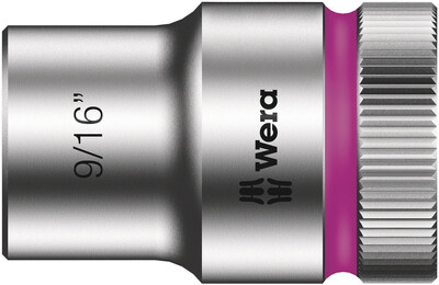 WERA 8790 HMC Nástrčná hlavice Zyklop, upínací časť 1/2", 9/16" x 37 mm
