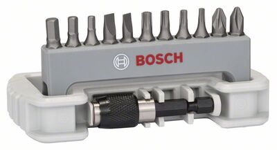 BOSCH 11-díl. sada bitu vcetne držáku bitu PH2; PZ2; T10; T15; T20; T25; S0,6x4,5; S0,8x5,5; HEX3; HEX4; H