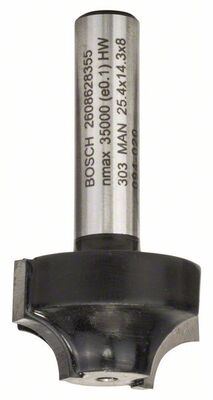 BOSCH Profilové frézy E 8 mm, R1 6,3 mm, D 25,4 mm, L 14 mm, G 46 mm