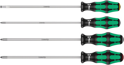 WERA 335/350/355/4 Sada skrutkovačov Kraftform Plus Lasertip, 4-dielna