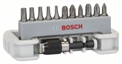 BOSCH 11-díl. sada bitu vcetne držáku bitu PH1; PH2; PH3; PZ1; PZ2; PZ3; T10; T15; T20; T25; T30; 25 mm