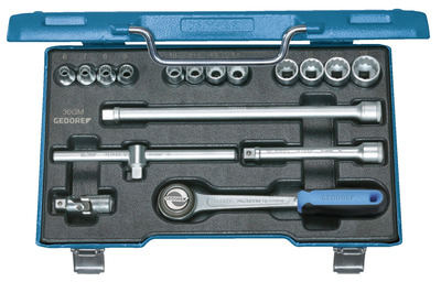 GEDORE D 30 GMU-3 Sada nástrčných kľúčov 3/8" 17-dielna UD-profil 6-19 mm