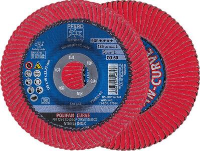 PFERD Kotúč lamelový 125 Z60 L Z-CURVE oceľ inox PFR SGP Pferd