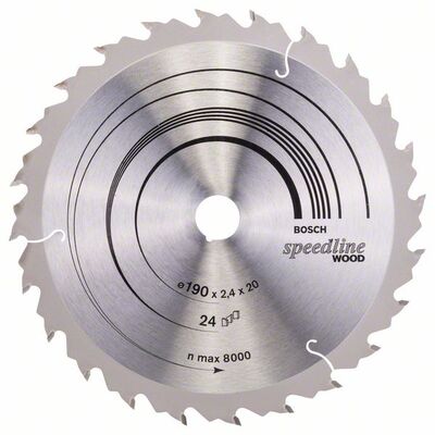 BOSCH 2608640799 - Pílový kotúc Speedline Wood 190 x 20/16 x 2,6 mm, 24
