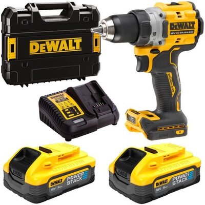 DeWALT Skrutkovač/Vŕtačka 18V XR PowerStack 2x5,0Ah bezuhlíková  DCD800H2T