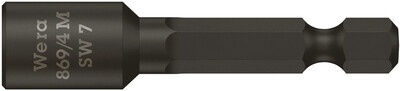 WERA 869/4 M Nástavce nástrčných kľúčov, magnetické, 7 x 65 mm