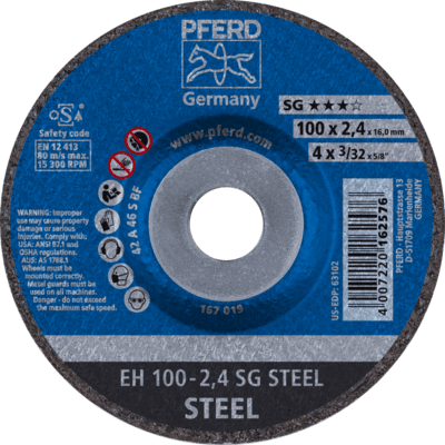 PFERD TOOLS Rezné kotúče EH 100-2,4 SG OCEĽ/16,0