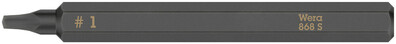 WERA 868 S Bity s vnútorným štvorkrížom pre rázové skrutkovače, # 1 x 70 mm