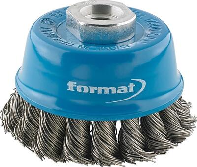FORMAT Kotúč kartáčový M14 65 x 0,5mm hrncový splietaný oceľ Format