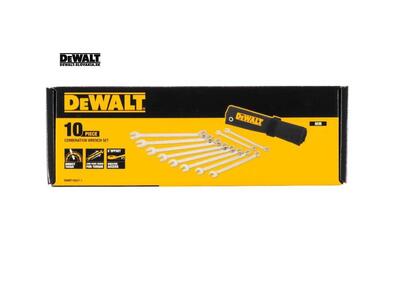 DeWALT Sada očkoplochých klíčů 10 dílná - 10, 11, 12, 13, 14, 15, 16, 17, 18, 19 mm