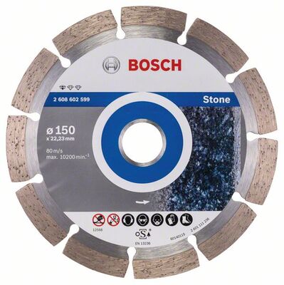 BOSCH Diamantový rezací kotúc Standard for Stone 150 x 22,23 x 2 x 10 mm - 2 608 602 599