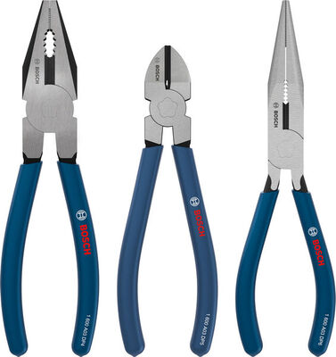 BOSCH Sada kleští s máčenými protiskluzovými rukojeťmi, 3 ks - 1600A03DN3