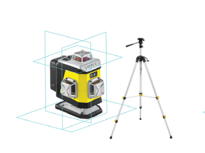 NIVEL SYSTEM Krížový laser 4×360° s modrým lúčom CL4B Set