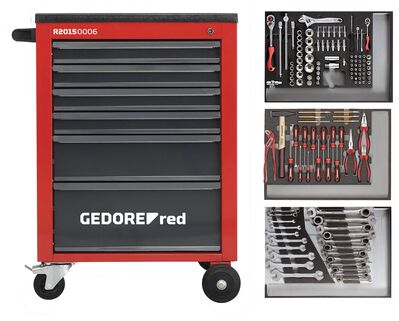 GEDORE RED Vozík dielenský 129 diel červený MECHANIC R21560004 Gedore Red