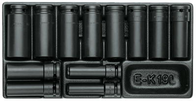 GEDORE 1500 ES-K 19 L Sada nástrčných kľúčov na skrutkovač 1/2" v module 1/3 ES
