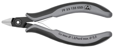 KNIPEX 79 52 125 ESD Presné bočné cvikacie kliešte ESD pre elektroniku s multi-komponentnými úchopmi
