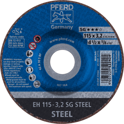 PFERD TOOLS Rezné kotúče EH 115-3,2 SG OCEĽ